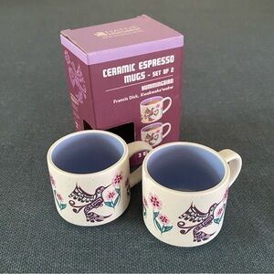Set of 2 Native Northwest Francis Dick Mini Espresso Coffee Mug Cup 3 oz NEW